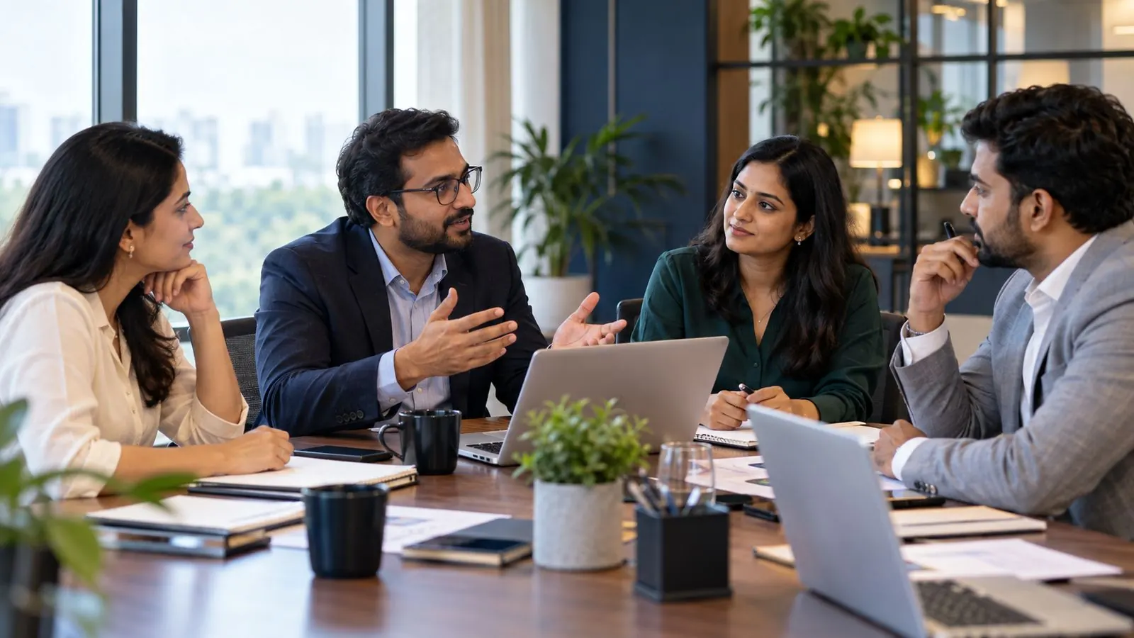 A working session with a client leadership team