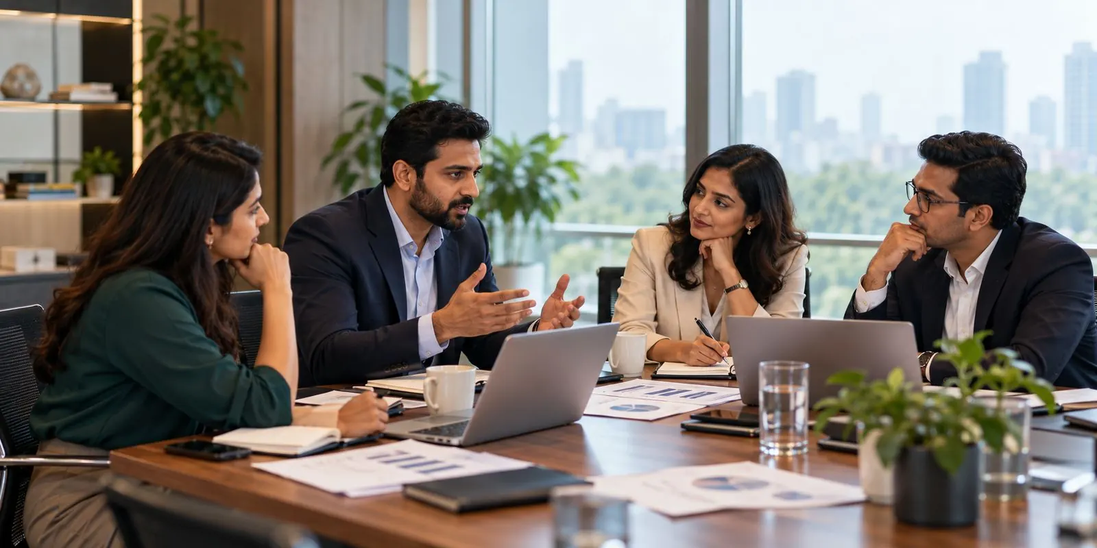 Consultants in a strategy meeting