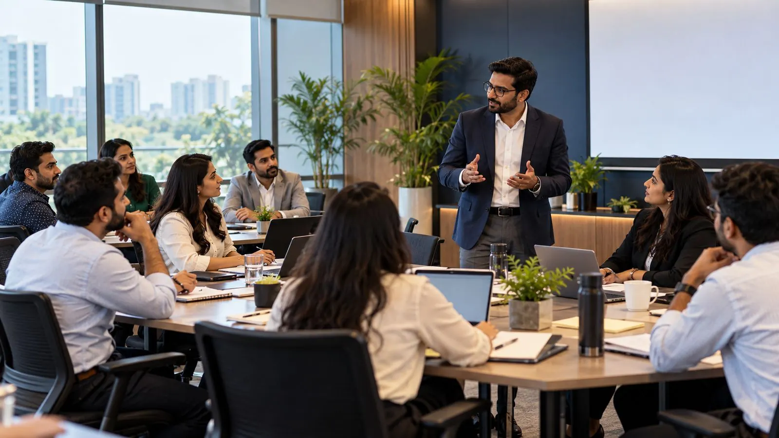 A trainer leading an in-house programme
